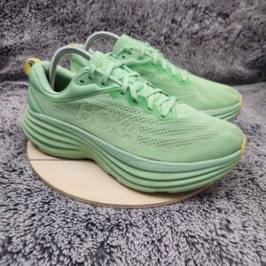 Hoka One One Bondi 8 Lime Glow Running Shoes Women's Size 9.5